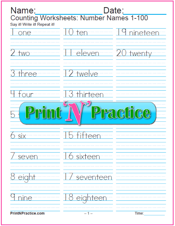 Counting Worksheets Printable Math Worksheets