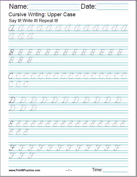 50 Cursive Writing Worksheets Alphabet Letters Sentences Advanced 50 