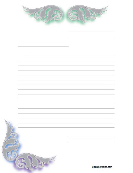 Cute Letter Paper Printable PDF, Printable Letter Stationery