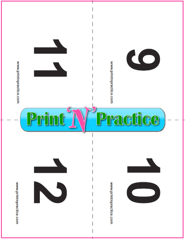 Printable Flash Card Collection For Numbers And Their Names