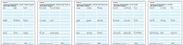 Correct Spelling of Words Spelling Worksheets Bundle
