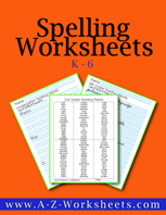 K-6 Buy All Our Printable Spelling Practice Worksheets